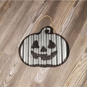 Galvanized Pumpkin Wall Decor 
